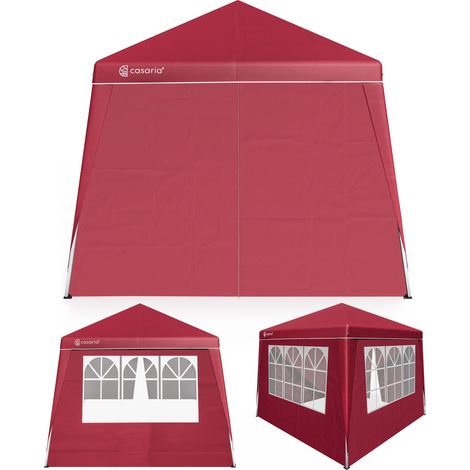 CASARIA® Gazebo Pop-up 3x3m Padiglione Incl 4x Pannelli Laterali  Rot (de) (1/5)