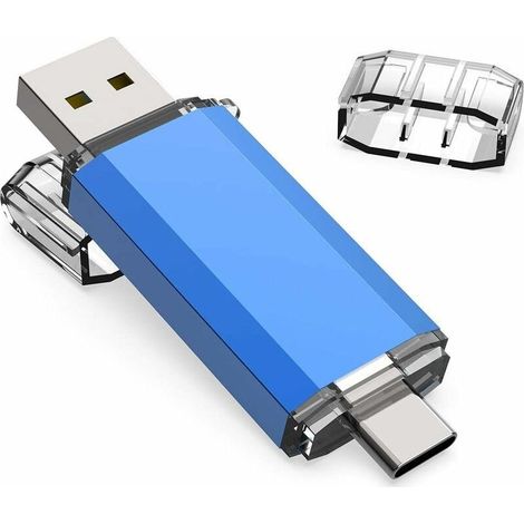 64GB USB Type-C Flash Drive, USB 3.0, 2-in-1 Memory Stick, OTG Flash Drive, High-Speed, Waterproof, Dual Connector, for Samsung S8/S9 and Huawei (1/5)