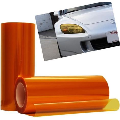 1 Film autocollant vinyle orange pour phare brouillard feux arrière voiture 30cm x 120cm (1/3)