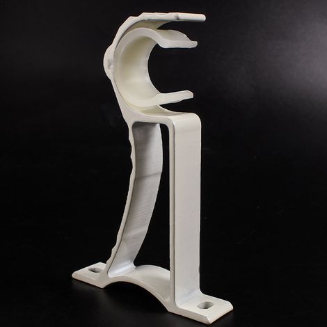 4pcs alliage d'aluminium monotrou tringle à rideau support tringle à rideau montage au plafond support de plafond pour tringle à rideau de douche, tringle à rideau sur porte (blanc) -11,7 6 cm