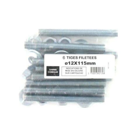 Diametro Confezione da 6 Barre filettate M12 Batifix 12 x 115 millimetri