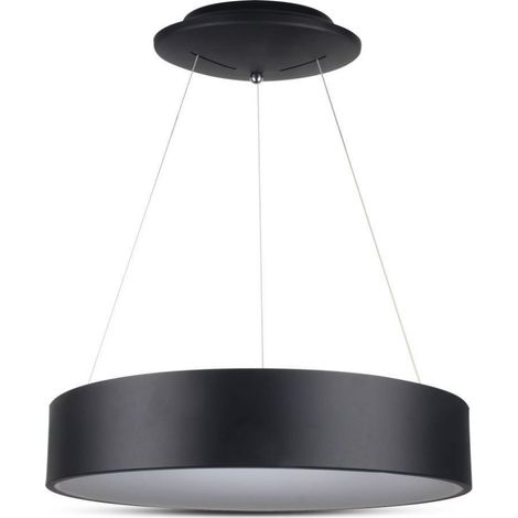 V-TAC VT-25-1-B runde LED-Pendelleuchte 20 W, runde Ringleuchte, warmweiß, 3000 K, dimmbar, Schwarz – Artikelnummer 3993 (1/5)