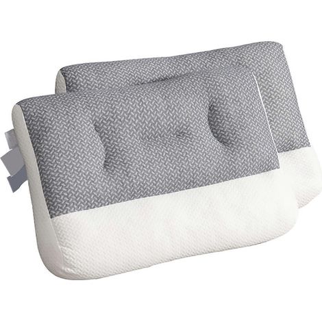 Coussin cervical ergonomique en fibre de soja, oreiller de soutien pour nuque et épaules, soulagement des douleurs, traversin de repos, garnissage naturel, taie amovible (1/5)