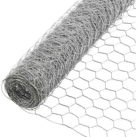 Chicken Wire Mesh Rabbit Animal Fence Galvanised Steel Metal Garden Fencing 5m x 0.9m x 25mm (1/3)