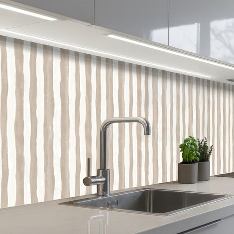 SCHIENALI CUCINA Minimalista - Strisce - Beige 300x80 cm (1/5)