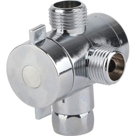 Mitigeur 3 voies pour pommeau de douche, adaptateur inverseur G1/2, vanne de commutation pour bidet et WC (1/5)