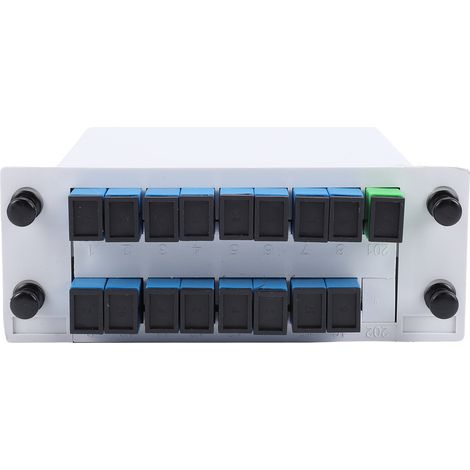 Splitter PLC 1x16 SC UPC cassette – Carte insertion fibre optique câblage maison, précision (1/5)