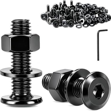 M4 Screws Set M4 x 30 mm Flat Head Screws Black (1/5)