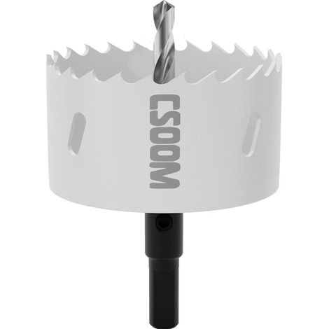 Scie cloche M42 bi-métal 70 mm, blanche, pour outils de perçage dans le bois, le plastique, les plaques de plâtre et la tôle (1/5)