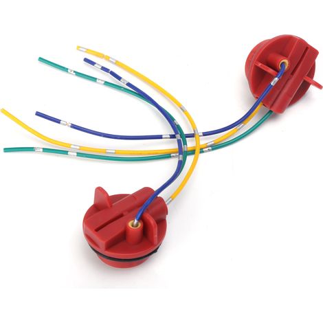 2 paires d'adaptateurs de douille 12V 1157 LED avec faisceau de câblage pour feux clignotants, stop, DRL, ampoules rouges (1/5)