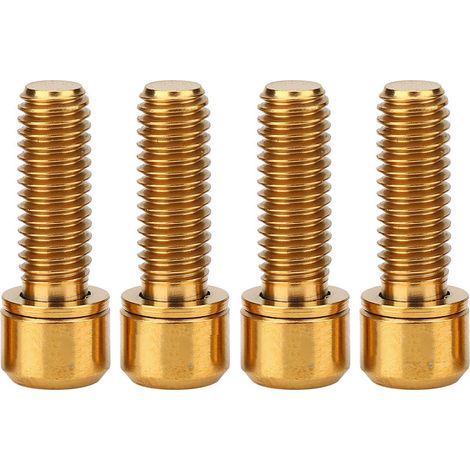 4 Vis en Or M6x18mm pour Disque de Frein de Vélo avec Rondelle - Pack de 4 (1/5)
