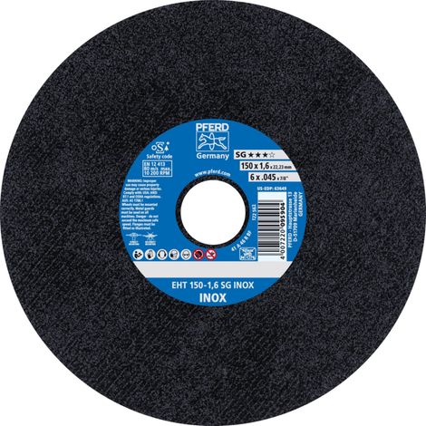 PFERD TOOLS Trennscheibe EHT 150x1,6x22,23 mm gerade Leistungslinie SG INOX für Edelstahl 25 Stk (1/5)