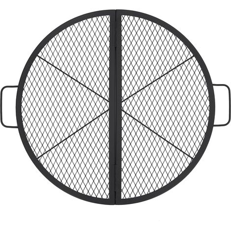 Grille à rôtir pour braséro, acier, 90cm, poignées inclues, Pliable,NOIR (1/5)