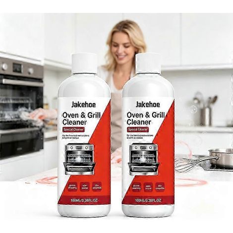 Nettoyant pour four et gril de cuisine, détachant multi-usages, dissout les résidus gras pour l'entretien des surfaces de cuisson et des grilles de gril, 100 ml (2 unités) (1/5)