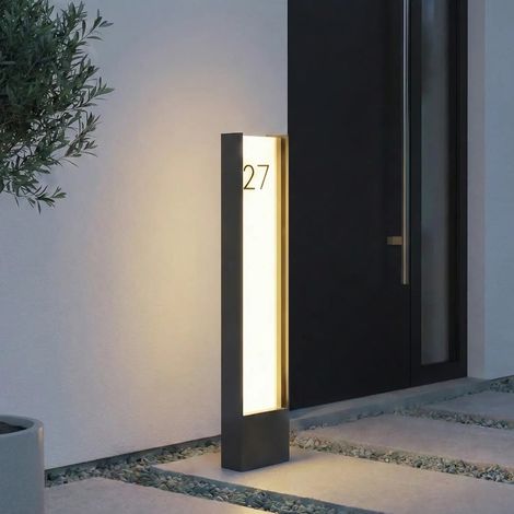 [NEUWERTIG] B-Ware Leuchte Außenlampe Wegelampe Lindby Led Schwarz Ip65 Hausnummer