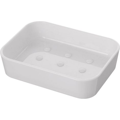 Portasapone Moderno in Plastica Bianco da Appoggio Star (1/4)