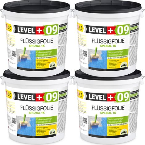 LEVEL+ Flüssigfolie Abdichtung Dichtfolie Flexibel L+09 - 80KG