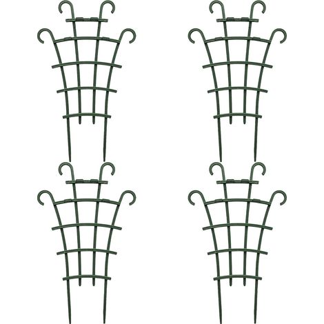 Support Pour Plantes Grimpantes - Cadre En Fer Galvanisé - Pour Monstera Orchidée Et Liane - 4 Arceaux Semi-Circulaires - 1 Pièce (1/5)