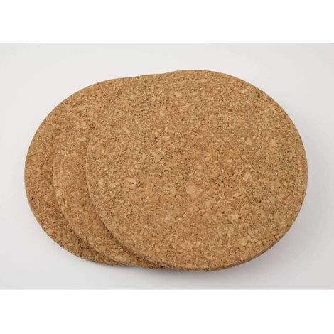 Lot de 3 Dessous de Plat en liège – 19 cm de diamètre (1/4)