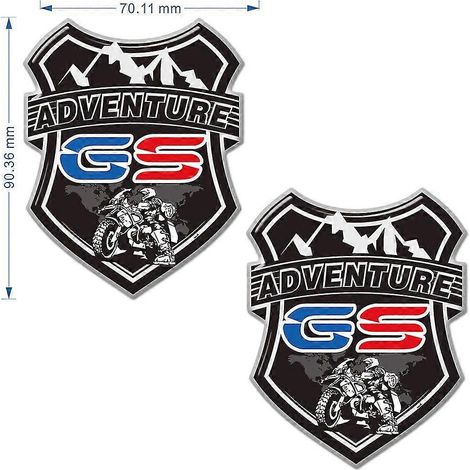 Autocollants 3D pour coffres de voiture Rallye Adventure pour BMW R1200GS, F850GS, F800GS, R1250GS, F750GS, R 1200, 1100, 1250, 850, 800, 750 GS, GSA, HP Adv - Autocollants GS7 (1/5)