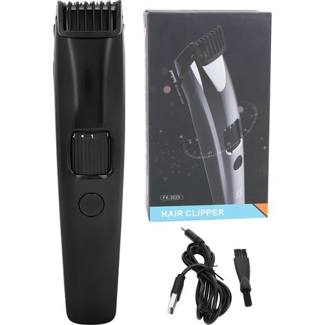 Tondeuse à cheveux électrique rechargeable noire, coupe-cheveux portable pour salon et maison, machine de coupe sans fil (1/5)