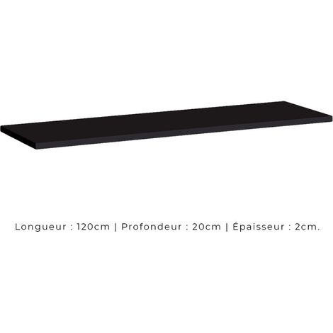 <Mensola da parete 120 cm SWITCH – Colore nero – Design moderno e pratico (1/3)