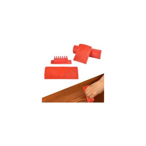 Pieces Rubber Wood Grain Tool Wood Grain Painting Tools Imitation Wood Grain Comb Decor Faux Wood Imitation Wood Painting for Doors Wall Furniture (1/5)