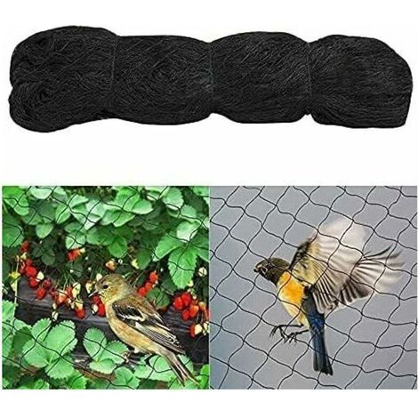 Filet anti-oiseaux 4m x 10m – Protection des arbres fruitiers et légumes – Résistant aux UV et à la corrosion – Installation facile (1/5)