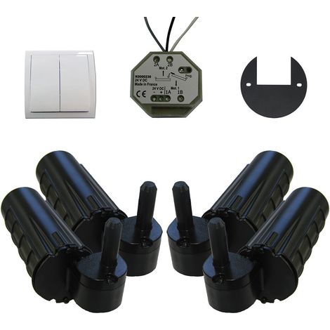 Double motorisation pour volet 2 battants SLID'UP URANUS filaire - gond Ø 14 mm