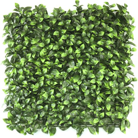 Mur végétal synthétique - Feuilles de Gardénia - Intérieur et extérieur - 1 m x 1 m (1/4)