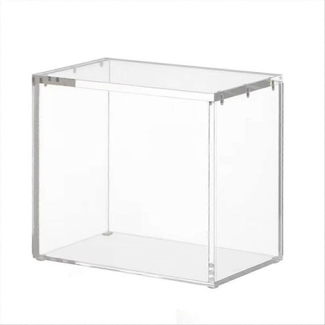 Transparente Acryl-Vitrine für Sammlerstücke, Ausstellungsständer, transparente Aufbewahrungsbox mit Deckel für Figuren und Karten. (1/5)
