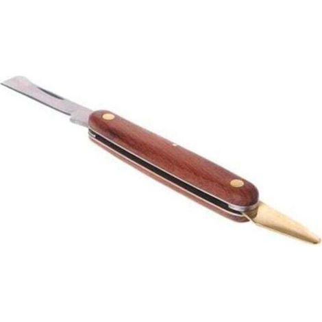 Greffoir, greffoir pliable en acier inoxydable, outil de coupe de semis, manche en palissandre, couteau à greffer à double ouverture, ciseaux de coupe (1/4)