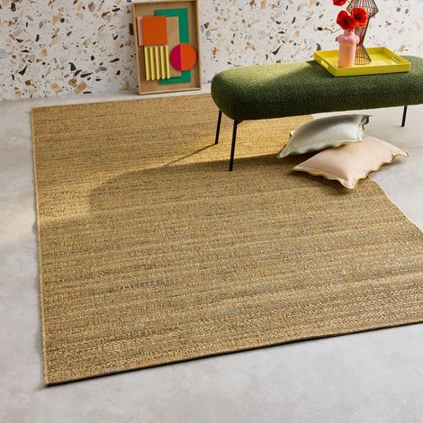 Tapis intérieur/extérieur effet jute claire avec touches de couleur 160 x 230 cm (1/5)