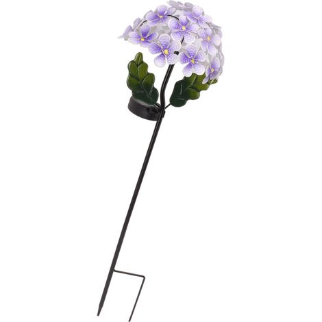 Solar-Gartenleuchten, LED-Außenleuchten, Solar-Dekorationsleuchten in Hortensienform, Lila (1/5)
