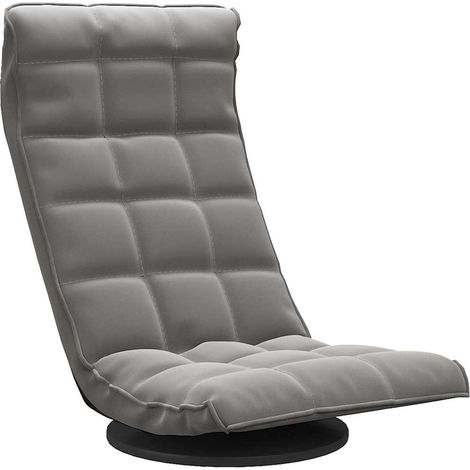 Maison Exclusive - Sedia da Pavimento Girevole Grigio Scuro in Velluto (1/5)