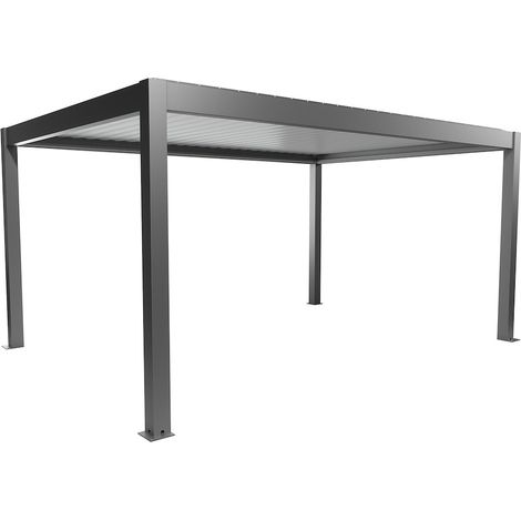 Pergola Gr. 5 x 3,5 quarzgrau-metallic/weiss