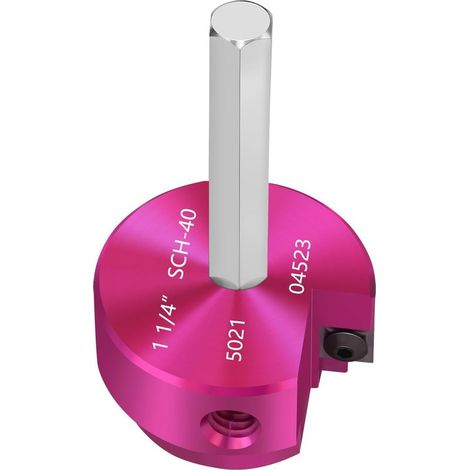 PVC-Rohrreibahle mit 3,8 cm Kopf, Steckschlüssel mit 1,9 cm Sechskantschaft, ABS-Kunststoff-Rohrreibahle für Sanitärinstallationen SCH.40 CPVC ABS 1,25 Zoll (1/5)