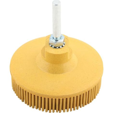 Disque à brosse jaune de 7,6 cm (3 pouces) pour ébavurer, polir et meuler (1/5)