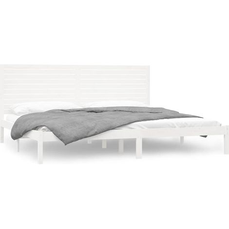 Maison Exclusive - Massivholzbett Weiß 180x200 cm (1/5)