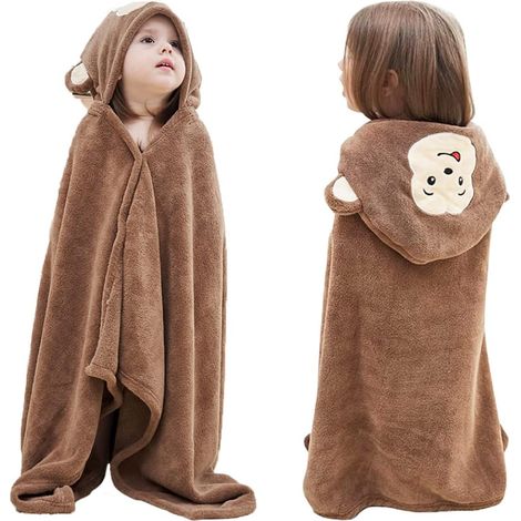 Baby-Badetuch mit Kapuze, große, weiche, saugfähige Decke, Bademantel, Dusch-Poncho-Handtuch für Kinder, Kleinkinder