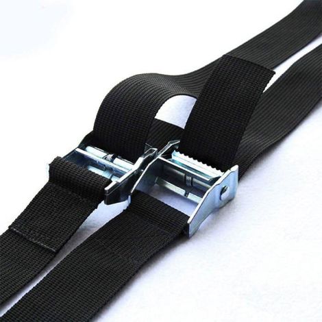 Sangle d'arrimage à griffes pour transport de motos, sangle d'arrimage pour camions, charge maximale 250 kg 6 pièces à 2,5 cm x 5 m (1/4)