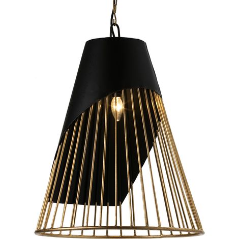 Deckenleuchte 52X52X69 Metall Gold/Schwarz (1/4)