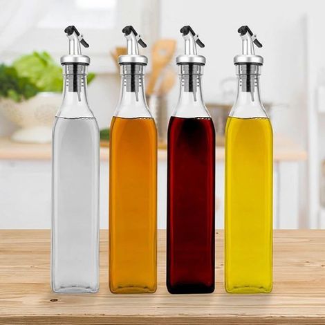 Distributeur huile,Bouteille huile olive 500ml2 pcs Distributeur de vinaigre et huile 2500ml (1/5)