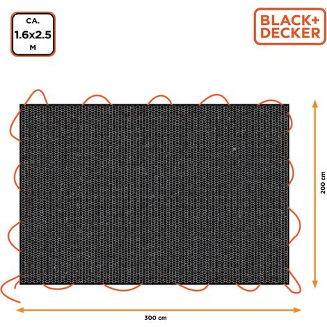 Schwarze Plane für Anhänger, Maße: 1,6x2,5m. black+decker (1/5)