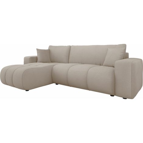 Sofá rinconero Comfivo 361, Velo 623, Función de descanso, Almacenaje, 244x145x82cm, 0