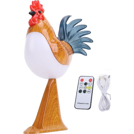 Lampe de chevet sans fil design coq LED tactile rechargeable variateur 3 températures de lumière blanche chaude neutre portable (1/4)