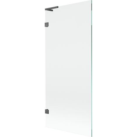 Paroi de baignoire Mexen Lunar L à 1 panneau 80 x 150 cm, transparent, gris canon brossé - 897L-080-000-66-00 (1/5)