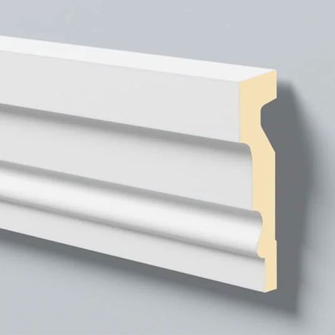 Türumrandung NMC MA10 DOMOSTYL Noel Marquet Fassadenstuck Fensterumrandung Fassadenprofil Modernes Design weiß 2 m (1/4)