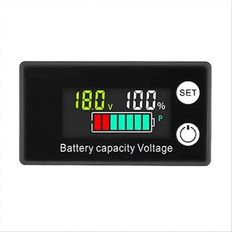 Voltmètre de batterie CC 8-100 V, indicateur de capacité, wattmètre, lithium LiFePO4, plomb-acide, 12 V, 24 V, 48 (1/5)