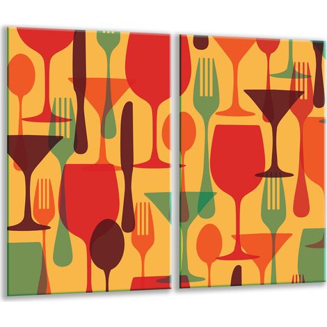 Schneidebrett aus Glas, 2x 30x52 Wein (1/5)